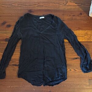 Joie Black V-Neck Blouse